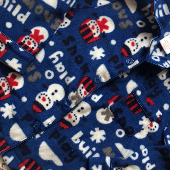 Blue Snowman PJ set - Picture 3 of 5